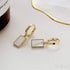 18k Gold Plated Sterling Silver Mother of the Pearl Hoop
